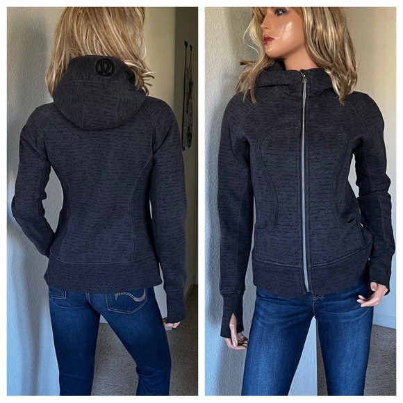Lululemon Scuba Hoodie Manifesto Script Ghost Black - Picture 2 of 16